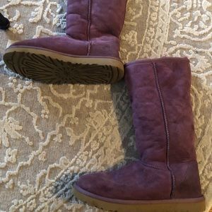 Purple tall UGG boots